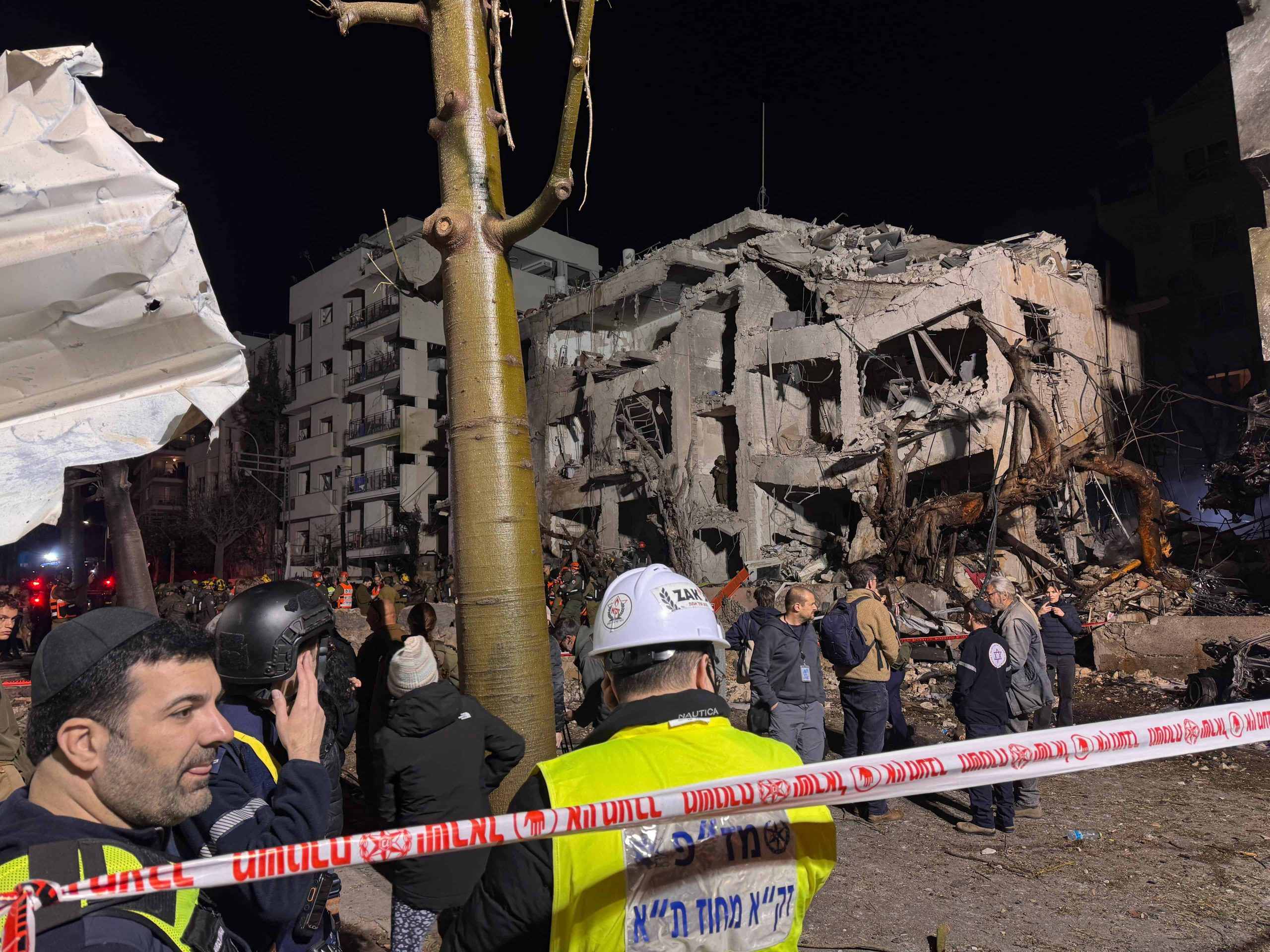 זירת נפילת טיל איראני באזור המרכז