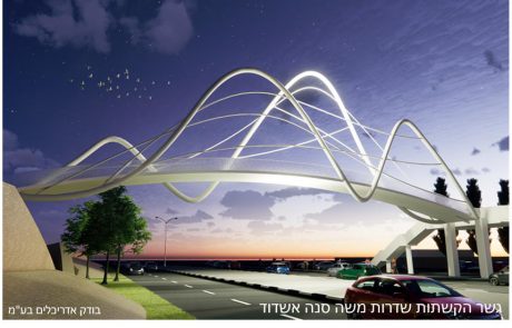 כל הפרטים על המכרז להקמת גשר “הקשתות” להולכי רגל באשדוד