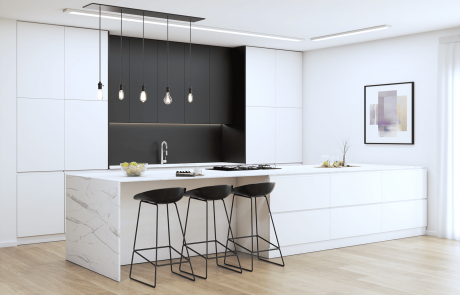 מטבח לבן: נקיון, אור ופתיחות בעיצוב הבית